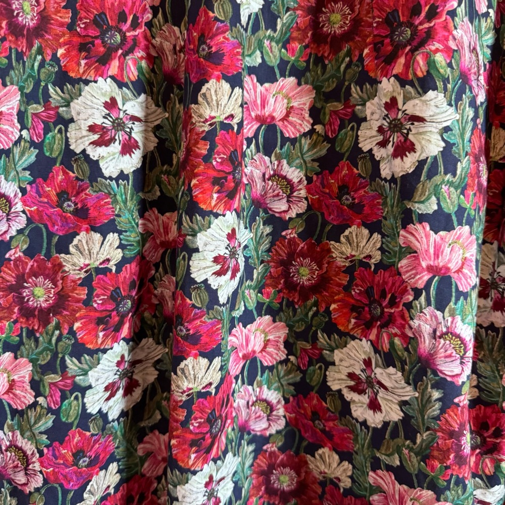 J. Crew Women's Scalloped Sleeve Top in Liberty Poppy Amelie Floral Blouse Sz S - Picture 10 of 10